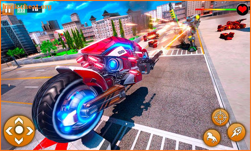 US Police Flying Horse Robot Bike Transform Game screenshot