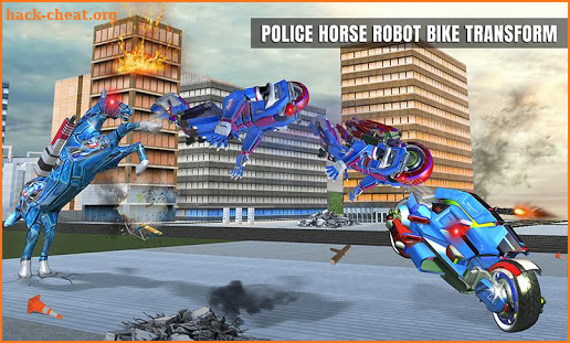 US Police Horse Robot Bike Transform Wild Cop Game screenshot