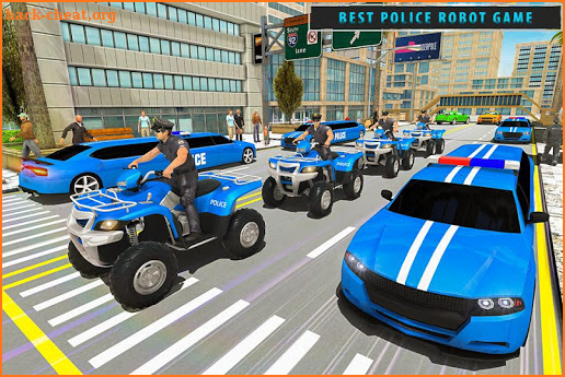 US Police Limousine Car Robot Quad Bike Transport screenshot