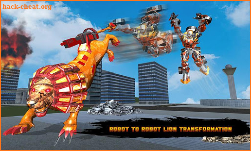 US Police Lion Robot vs Tiger Robot Wars Transform screenshot
