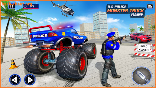 Us Police Monster Truck Cop Duty City War Games screenshot
