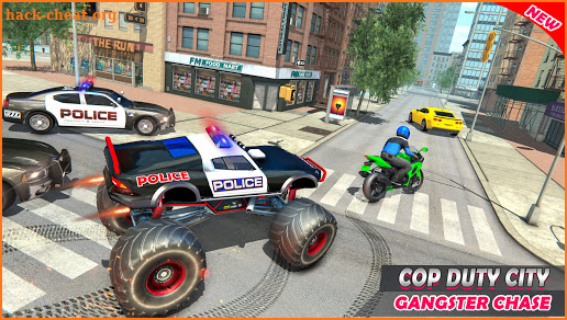 Us Police Monster Truck Cop Duty City War Games screenshot