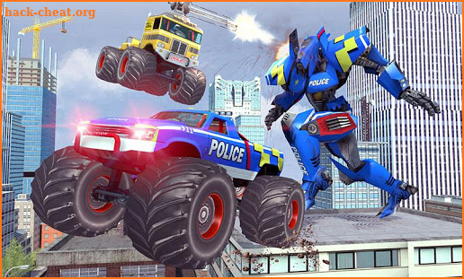 US Police Monster Truck Transform Robot War Games screenshot