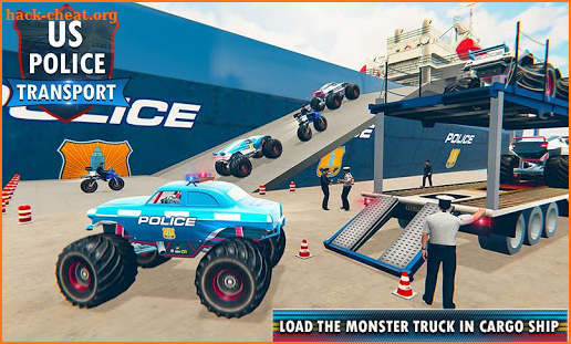 US Police Monster Truck Transport Ship Simulator screenshot