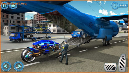 US Police Plane Robot Car Bike - Transporter Games screenshot