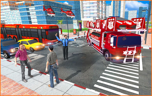 US Police Quad Bike Car Transporter Games screenshot