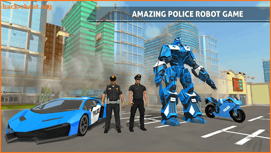 US Police Robot Car Game – Police Plane Transport screenshot