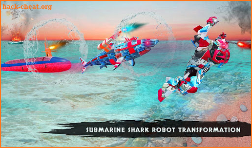 US Police Robot Shark Submarine Transform screenshot