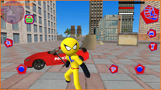 US Police Spider Stickman Rope Hero screenshot