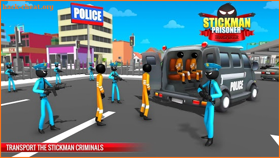 US Police Stickman Criminal Plane Transporter Game screenshot