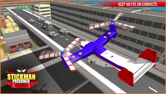 US Police Stickman Criminal Plane Transporter Game screenshot