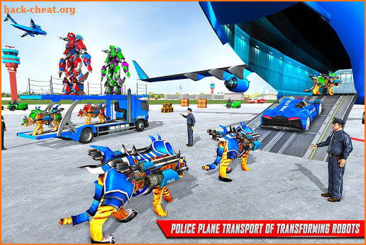 US Police Tiger Robot Game: Police Plane Transport screenshot