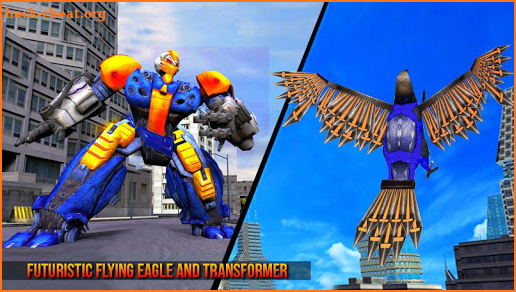 US Police Transforming Robot Eagle Flying War screenshot