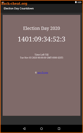 US Presidential Election Day 2020 Countdown screenshot