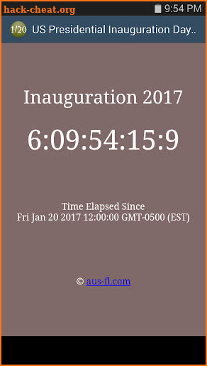 US Presidential Inauguration 2021 Countdown screenshot