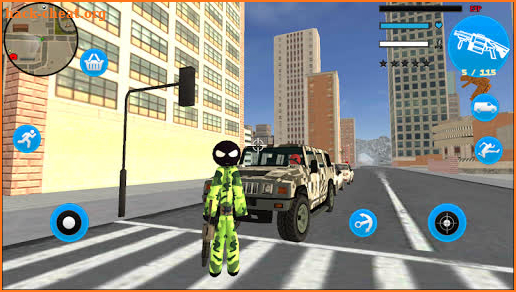 US Stickman Army Rope Hero Gangster Crime screenshot