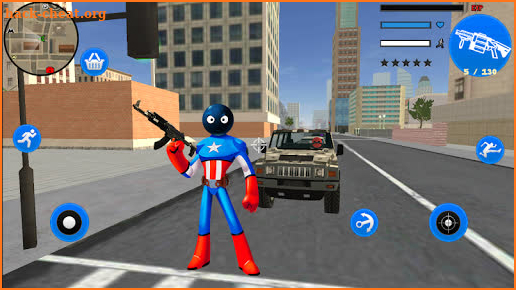 US Stickman Captain Stickman Rope Hero Counter screenshot