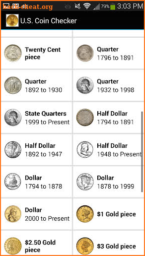U.S. Valuable Coins screenshot