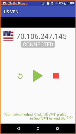 US VPN screenshot