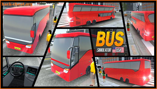 Usa Bus Simulator 2021 Coach Bus Driving Car Games screenshot