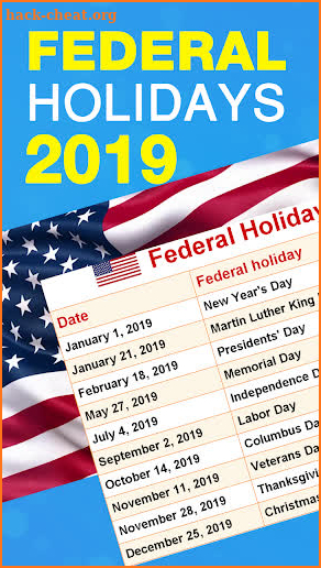 USA Calendar 2019 Popular screenshot