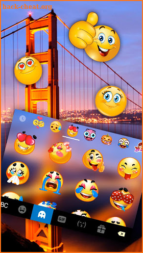 Usa Golden Gate Bridge Keyboard Theme screenshot