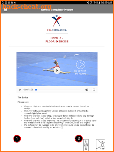 USA Gymnastics Compulsories screenshot
