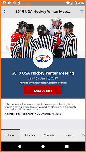 USA Hockey Events screenshot
