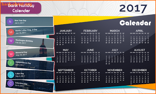 USA Holiday Calendar screenshot