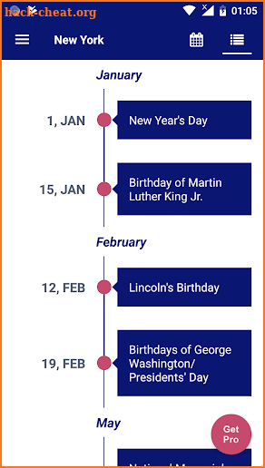 USA Holiday Calendar - Govt Public Holiday 2018 screenshot