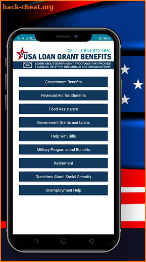 USA Loan Grant Benefits screenshot