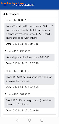 USA Phone Numbers, Receive SMS screenshot