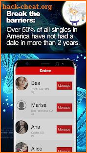 USA Singles Meet, Match and Date Free - Datee screenshot