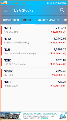 USA Stocks screenshot