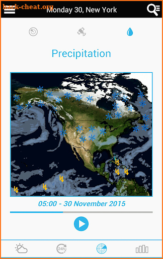 USA Weather forecast screenshot
