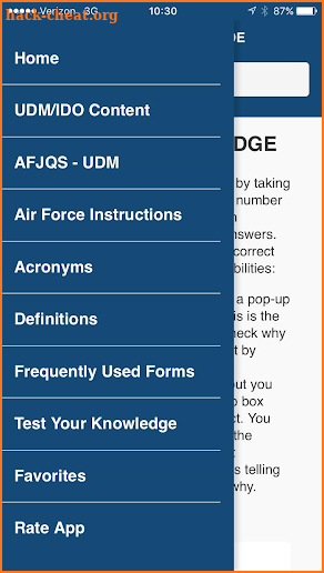 USAF EOS UDM/IDO Ref Tool screenshot