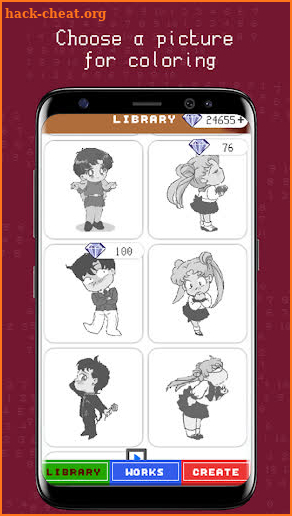 UsagiPixelPuzzle (Anime Color Number) screenshot