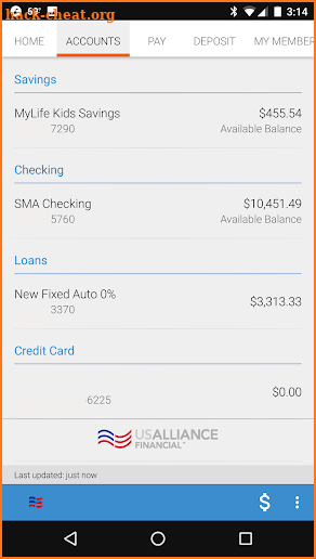 USALLIANCE Mobile Banking screenshot