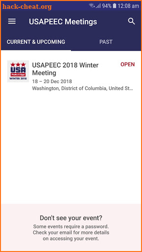 USAPEEC Meetings screenshot