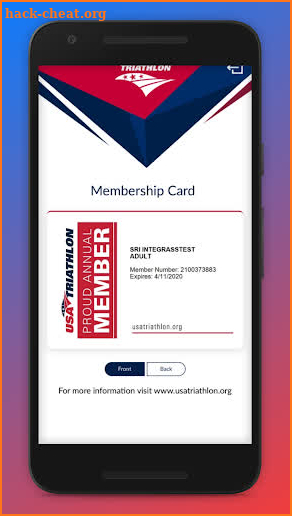 USAT Membership Card screenshot