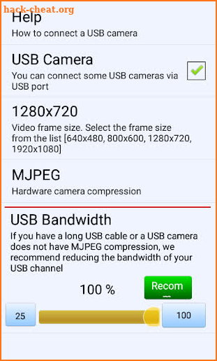 USB camera with Android 9 screenshot