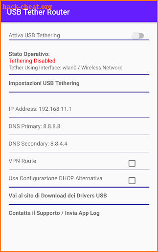 USB Tether Router screenshot