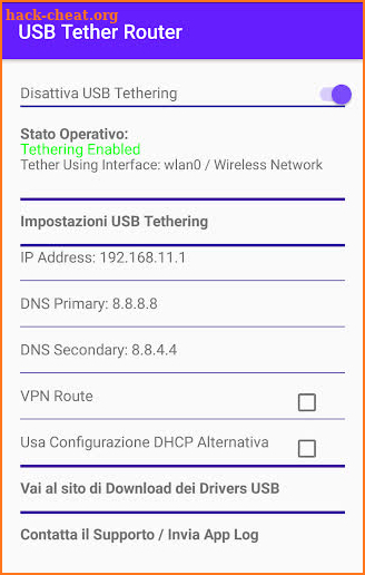 USB Tether Router screenshot