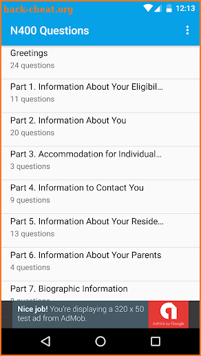USCIS N400 Interview Questions & Caller ID screenshot