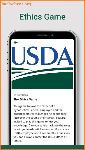 USDA Ethics screenshot