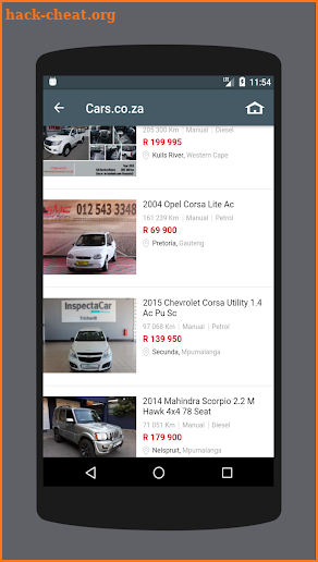 Used Cars South Africa screenshot