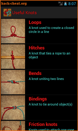 Useful Knots - Tying Guide screenshot