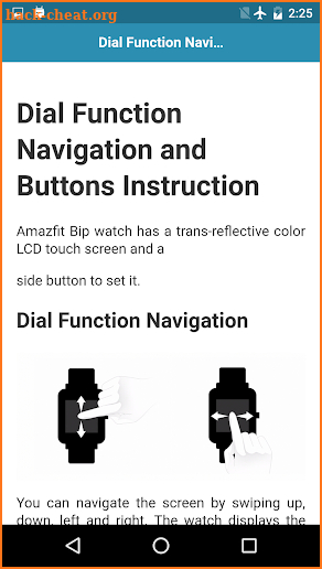 User guide for Amazfit Bip screenshot