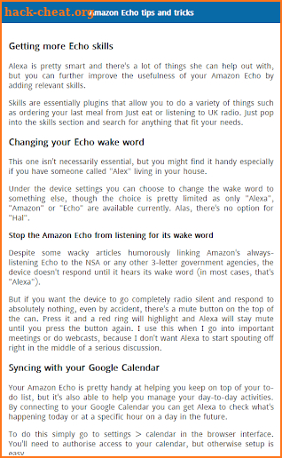User Guide for Amazon Echo screenshot