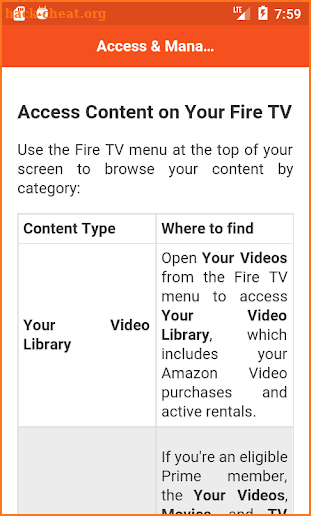 User Guide for Fire TV & Stick screenshot